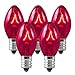 25 Bulbs C7 - Pink Transparent - 7 Watt - Candelabra Base - Christmas Lights - HLS C77WPNK