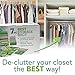 DecoBreeze Vacuum Space Saver Storage Bags - 7 Piece Set - 5 Jumbo Storage Bags Plus 2 Space Saving Travel Compression Bags - Helps You Organize, Declutter, and Travel Light - Hand Pump Included