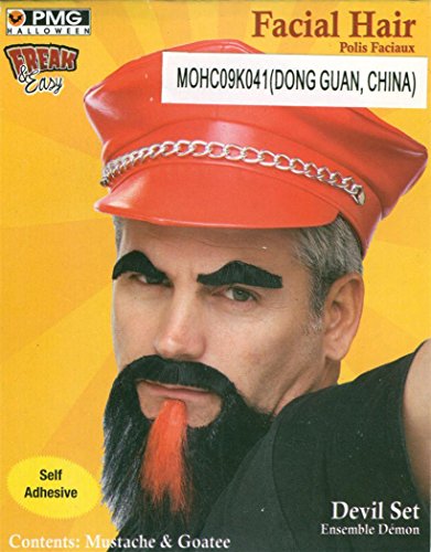Paper Magic - Mustache Goatee Set Bk & Red