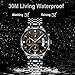 OLMECA Men's Watches Luxury Waterproof Fashion Quartz Women Watches Chronograph Stainless Steel Band Wristwatches for Men