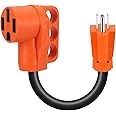 OPL5 15Amp to 50Amp RV Power Adapter 15 Male/50 Female Camper RV Electrical Converter Adapter Power Cord Cable Heavy Duty RV