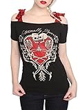Ofenbuy Women Casual Skull Print Tops Bowknot Off Shoulder Tees Plus Size 5XL