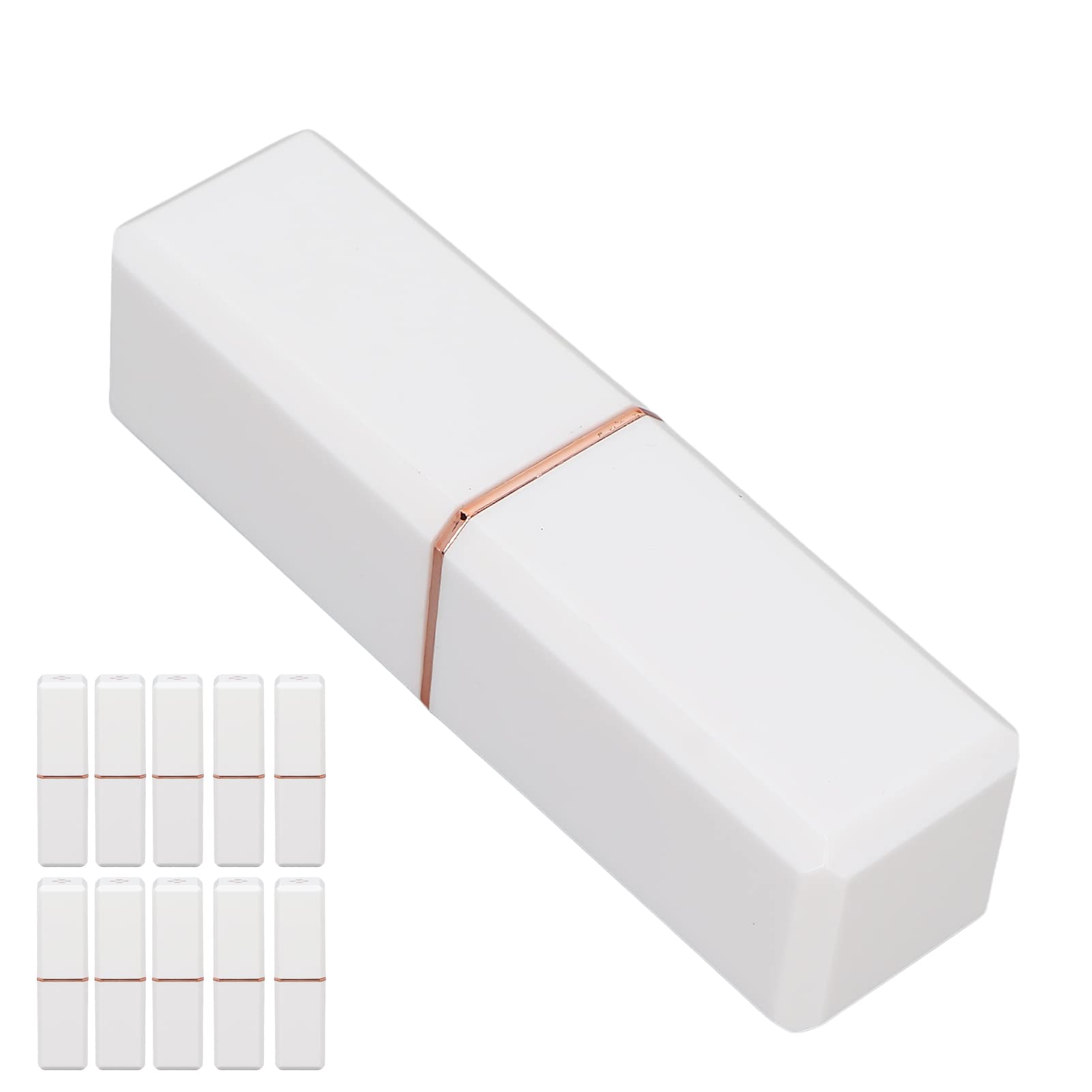 10pcs Portable Empty Lipstick Tube DIY Empty Lip Balm Tube Refillable Lipstick Bottle Container