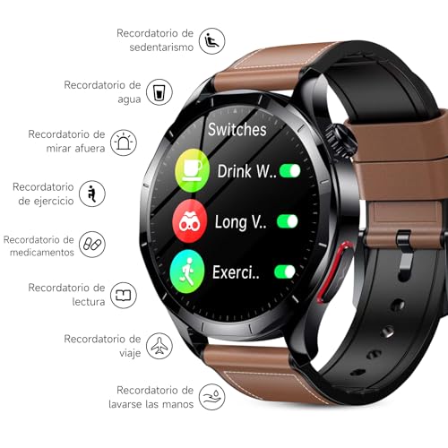 Lgnitek 2026 New ECG Smart Watch Man with HRV/BMI/Blood Pressure, 1.43" AMOLED Smartwatch with 24H Heart Rate Monitor SpO2 Body Temperature Sleep Monitor, Activity Bracelet for Android iOS
