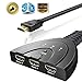HDMI switch, Premium Quality 3 Port HDMI Splitter with Pigtail Cable Support Full HD 3D 1080p
