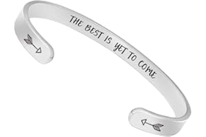 Btysun Bracelets for Women Mothers Day Bracelet Gifts from Daughter Inspirational Gifts for Women Graduation Gifts for Her Motivational Birthday Cuff Bangle Friendship Personalized Mantra Jewelry…