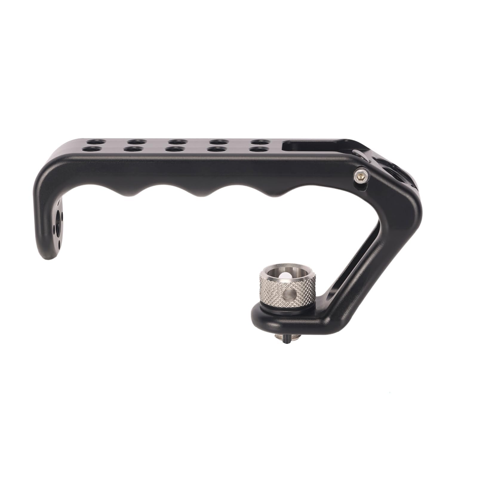 NICEYRIG Top Handle with ARRI Style Locating Holes& Cold Shoe Adapter for DSLR Camera Cage，Camcorder -536