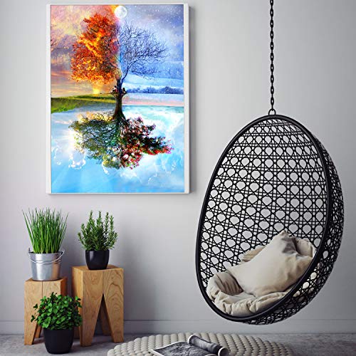 DIY 5D Diamond Painting by Number Kit, Full Drill Crystal Rhinestone Embroidery Cross Stitch Arts Craft for Home Wall Decor (Canvas 11.8x15.8 inch)