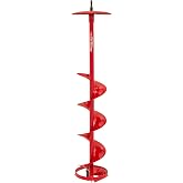 Eskimo&reg; Redneck&trade; Bit, Drill-Adaptive Ice Fishing Auger, 8-inch, Centering Point, Red, 45601