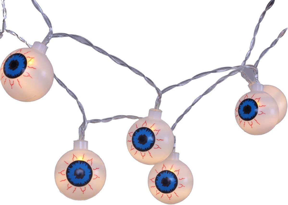 Sammious Halloween Decorations String Lights, 10 LED 1.5 M Waterproof Scare LED Holiday Lights for Outdoor Decor White