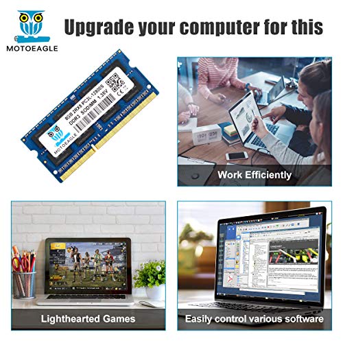 SODIMM PC3 PC3L 12800S 8GB 204-Pin 2Rx8 DDR3 1600MHz Unbuffered Non-ECC 1.35V CL11 Dual Rank Notebook Werkgeheugen - Image 5