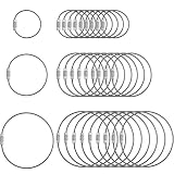 Hicarer 30 Pieces Metal Wire Keychains, 4/5.9/7.9 Inches Stainless Steel Wire Loop Key Chain Key Loops Luggage Tags