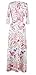 Afibi Womens Bohemian 3/4 Sleeve Faux Wrap Maxi Dress with Belt (XX-Large, Design 5)
