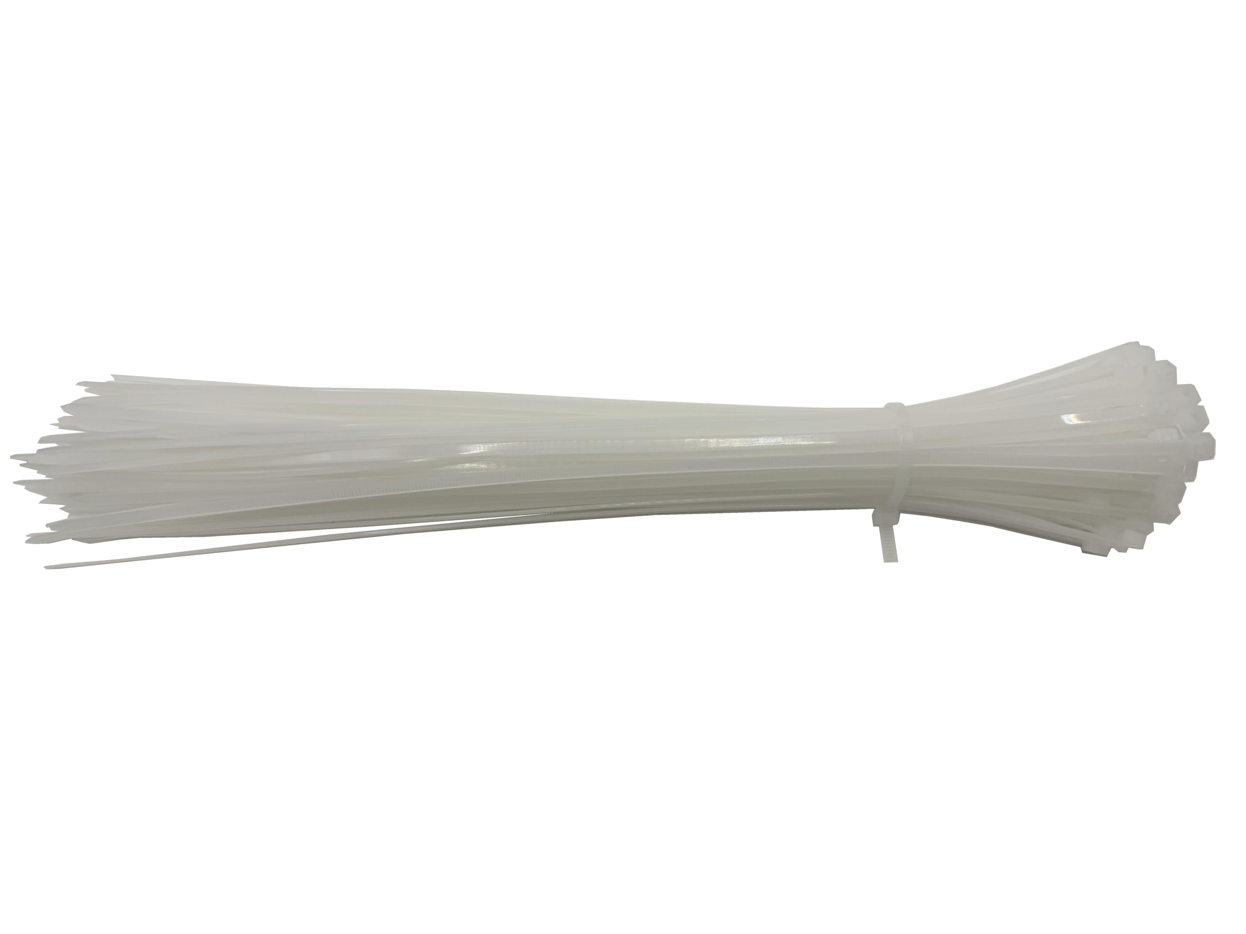 Aventurine White Cable Ties, 300mm x 3.6mm, Pack of 100, 12" Premium Nylon Zip Ties, Heavy Duty, Multi-Purpose Plastic Tie Wraps, Secure Self-Locking Mechanism, for Home, Garden, Office and DIY