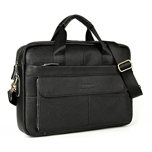 Clearance!Todaies Men Leather Messenger Shoulder Bags Business Work Briefcase Laptop Bag Handbag 2018 (38cm(L)7cm(W)27cm(H), Black)