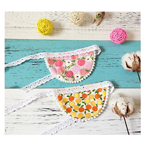 Stock Show 2 Pack Pet Cute Bibs, Dog Cats Handmade Cotton Sp