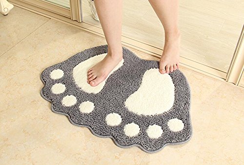 Paramount City Non Slip Bath Mat Big Feet Bathroom Shower Rugs Shaggy Carpet Absorbent Doormat Floor Mat 40 60cm Grey Buy Online In Antigua And Barbuda At Antigua Desertcart Com Productid