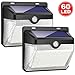 Solar Lights Outdoor [60 LEDs], Gixvdcu Solar Powered Motion Sensor Lights Waterproof Security Wireless Wall Lights with 270° Wide Angle for Outdoor, Garden, Patio Yard, Deck Garage, Fence (2 Pack)