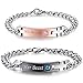 NEHZUS Fashion Couples Jewelry Gift Stainless Steel Bracelets for Couple