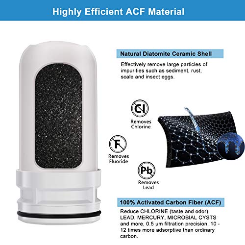 LCF Water Filter Faucet, Food Grade 304 Stainless Steel, Water Purifier with ACF Filter Element