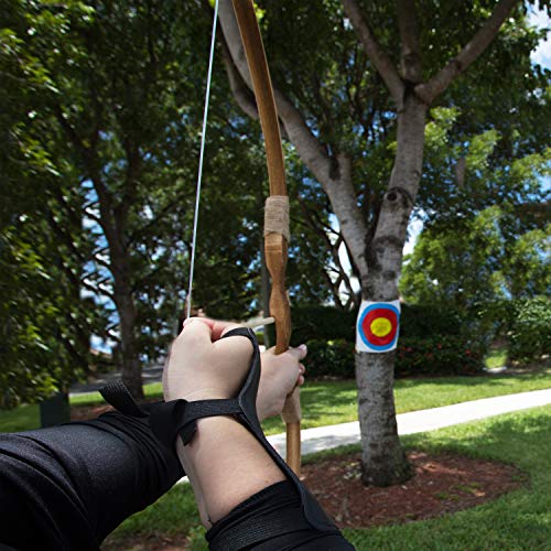 image for NanoWall Hobbies Wooden Bow and Arrow Set with 4 Bullseye Target Sheet