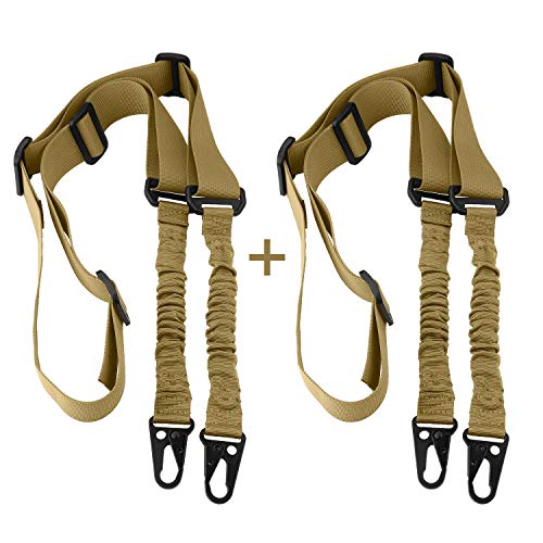 Accmor 2 Point Rifle Sling Extra Long Gun Sling Traditional Sling with Metal Hook for Outdoor Sports