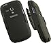 Case with Clip for Galaxy S3 Mini, Nakedcellphone Black Ribbed Hard Cover and Belt Hip Holster Combo for Samsung Galaxy S III Mini Phone (I8190N, I8190T, G730A, G730V, I8200N)