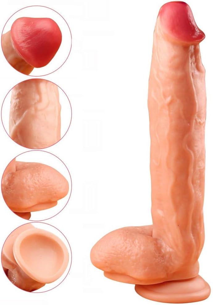 UsmanZY6 Dǐcks fōr Wōmēn Tòy, Flesh Color Thick Pleasure Make You Happy Gift Body for Relax After Sports L:12.2",D:2.36"