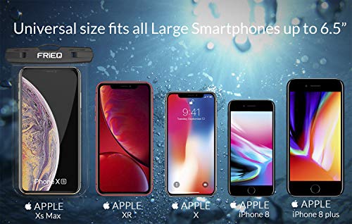 Waterproof Case 2 Pack for iPhone Xs Max XR XS X 8 7 6S Plus, Samsung Galaxy S10 S10e S9 S8 +/Note 9 8, Pixel 3 2 XL HTC LG Sony Moto up to 6.5" (Black and Pink)
