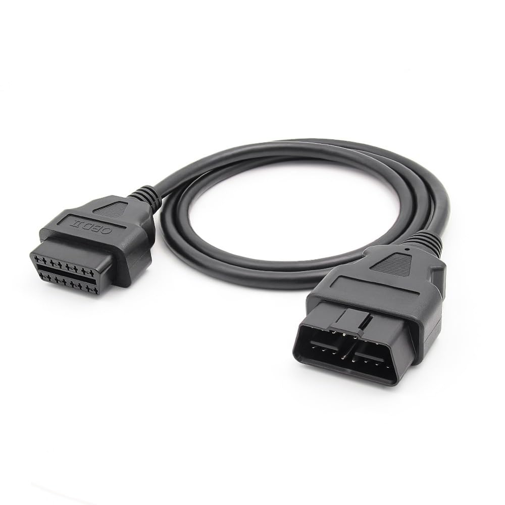 Photo 1 of 16 Pin OBD 2 OBD II OBD2 Male to Female Extension Cable 16Pin Diagnostic Extension Cord Adapter Cable 5FT/1.5M