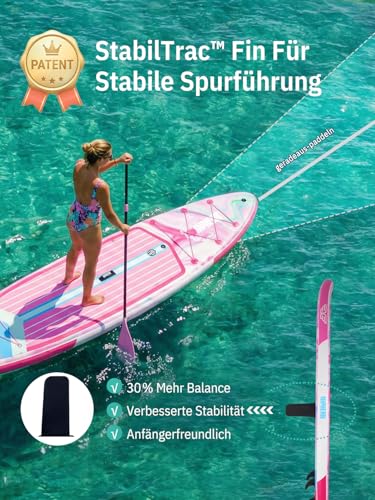 Niphean (Extra Large) Stand Up Paddling Board, SUP for 2+1 People/Families, SUP Board with (Beginners) Balancing Wings, Waterproof Mobile Phone Case, Stand Up Paddle Board for Adults, Gift Ideas
