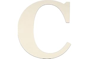 YRONTY 12Inch/30cm Wooden Letters C, Blank Unfinished Wood Letter Wooden Sign Board for Painting, Craft and Home Wall Decorat