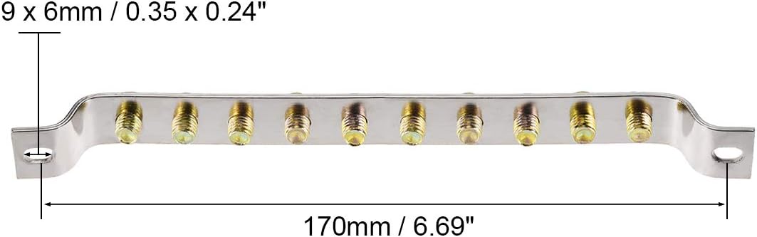 Connector Roding Bar Fasteners uxcell Terminal Block Connector Bar 10 Positions Single Row ...