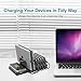 UNITEK 96W 9-in-1 Adjustable 8-Port USB Charging Station with Built-in Fast 3-Coil Qi Wireless Charging Pad & Apple Watch Stand, Supports Apple iPhone/iPad, Android Devices & More