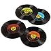GAMAGO 45 Record Coasters - Funny Coasters - Fun for Decorations - Coasters for Drinks - Great Party Bar and Gift Idea