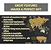 Global Walkabout Scratch Off Map – Deluxe Travel Size World Map Poster – Countries and Facts – Travel Gift