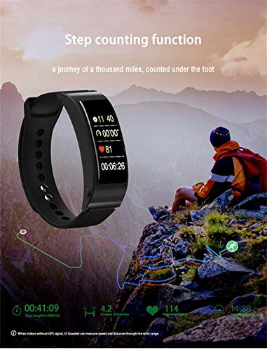 JDgoods 3 in 1 Bluetooth Headset Smart Bracelet, Fitness Tracker Smart Watch Waterproof Fitness Watches with Blood Pressure Heart Rate Calorie Monitor Pedometer for Women Men Android iOS (Black)