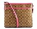 Coach Signature File Bag - Khaki/Dahlia