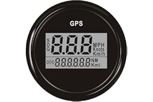 ELING Warranted Digital GPS Speedometer Odometer Kit for Car Boat Motorcycle with Red Backlight 2'' 52mm 12V 24V