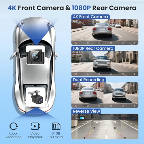 11.5" Carplay Screen for Car, Car Tablet Pro Max 2026 Car Stereo with 4K Front and 1080P Rear Camera, Car Play Screen Wireless CarPlay Android Auto Mirror Link AUX FM Bluetooth 64G SD