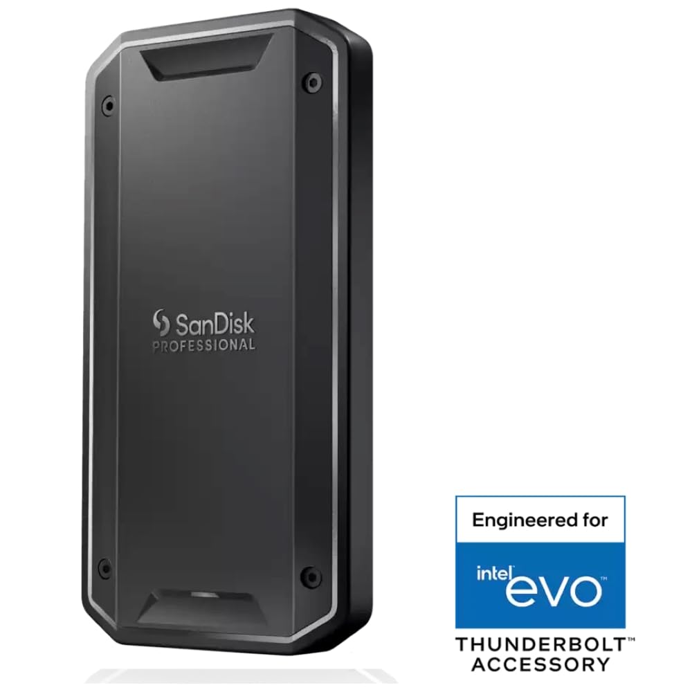 SanDisk Professional 4TB PRO-G40 SSD - Up to 3000MB/s, Thunderbolt 3 (40Gbps), USB-C (10Gbps), IP68 dust/Water Resistance, External Solid State Drive - SDPS31H-004T-GBC1D [exFAT Version]