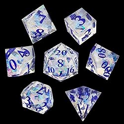 DND Dice Set Resin Sharp Edge Polyhedral Dice D&D