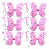 kilofly 6 Sets Princess Party Favor Jewelry Fairy Costume Dress Up Role Play