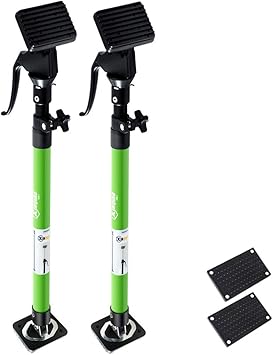 Xinqiao Support Pole Steel Telescopic Quick Support Rod Adjustable 3rd Hand Support System Supports Up To 154 Lbs Construction Tools For Cabinet Jacks Cargo Bars Drywall Support Short 2 Rods Green Amazon Com
