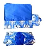 Athena's Elements Crochet Hook Knitting Case Deluxe Organizer with Zippered Pouch Accessories Holder Fits 20 Plus Hooks Stylish Sturdy Secured Portable Excellent Quality Functional Case, Blue Peacock