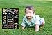 JennyGems Baby Milestone Chalkboard, Baby Monthly Milestones Photo Prop Board, 11.5x14.5 Inch Reusable Chalkboard Sign, Baby's First Year