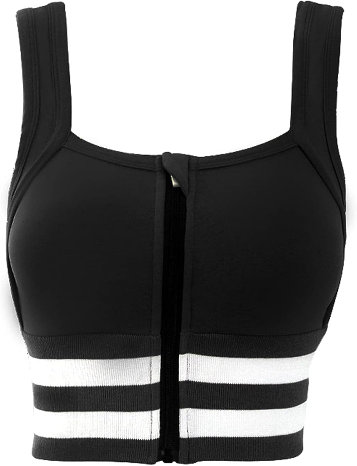 TiaoBug Women's High Impact Sports Bra Front Zipper Closure Padded Yoga