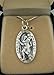 CB Silver Toned Base Saint Christopher Travel Transportation Medal, 1 1/16 Inch