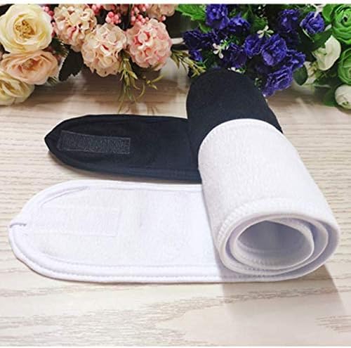 Empire Headband Make Up Beauty Toweling Towel Spa Salon Facial Adjustable With Button Case (Black) - Image 3