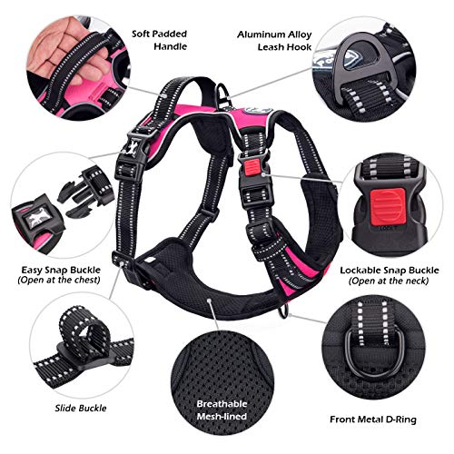 PoyPet No Pull Dog Harness, No Choke Front Lead Dog Reflective Harness
